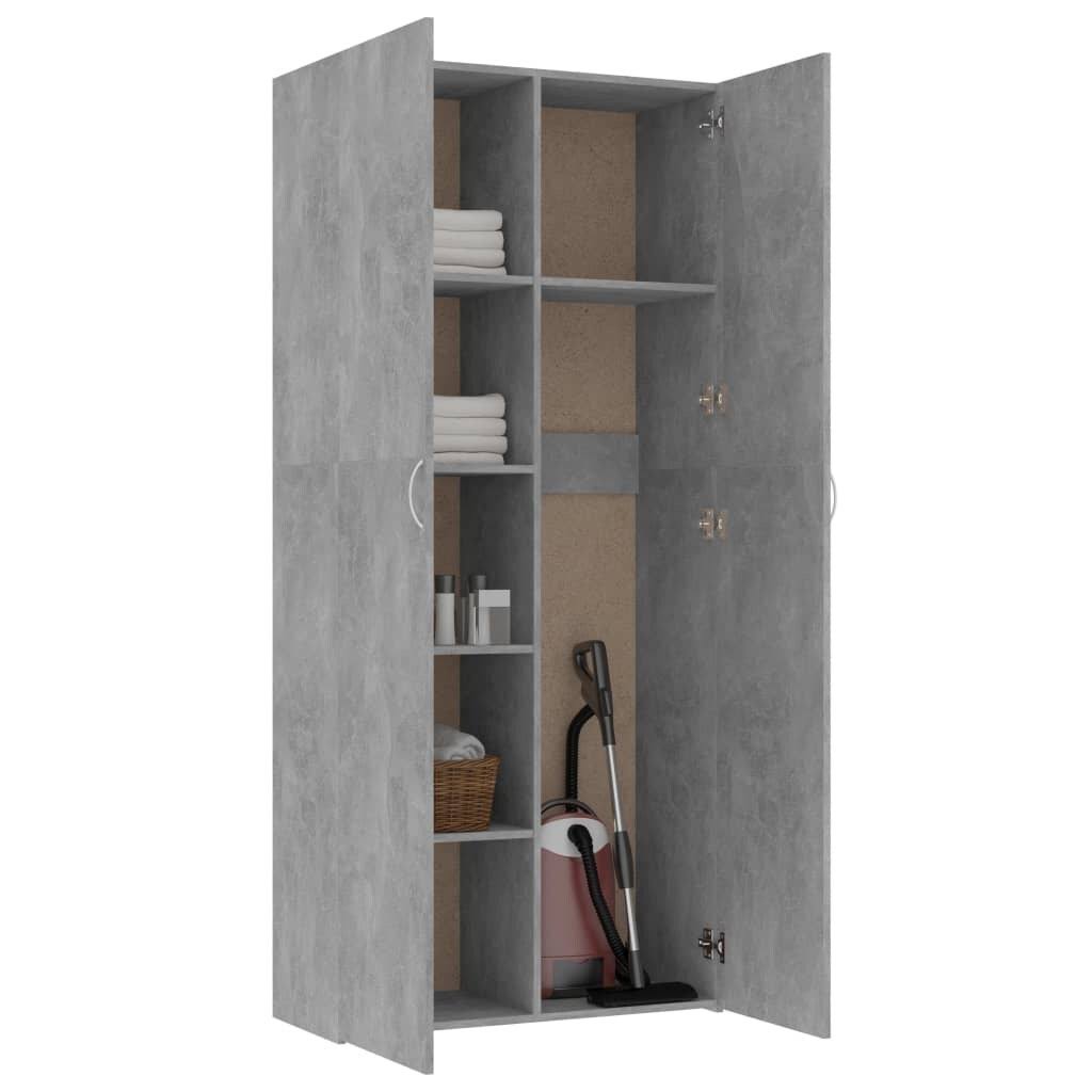 Concrete Gray Chipboard Storage Cabinet G2022