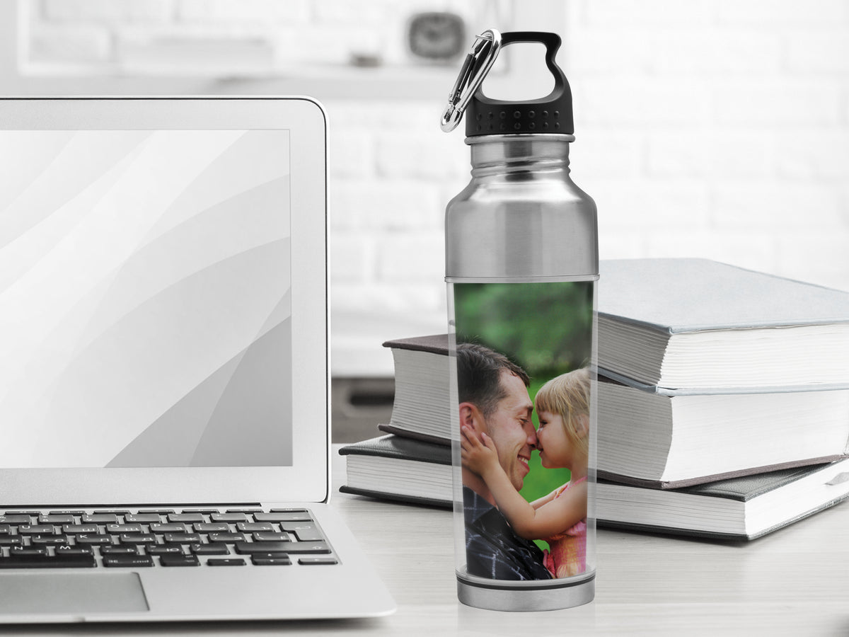15 oz Stainless Steel Photo Water Bottle Pack of 24 Z8887