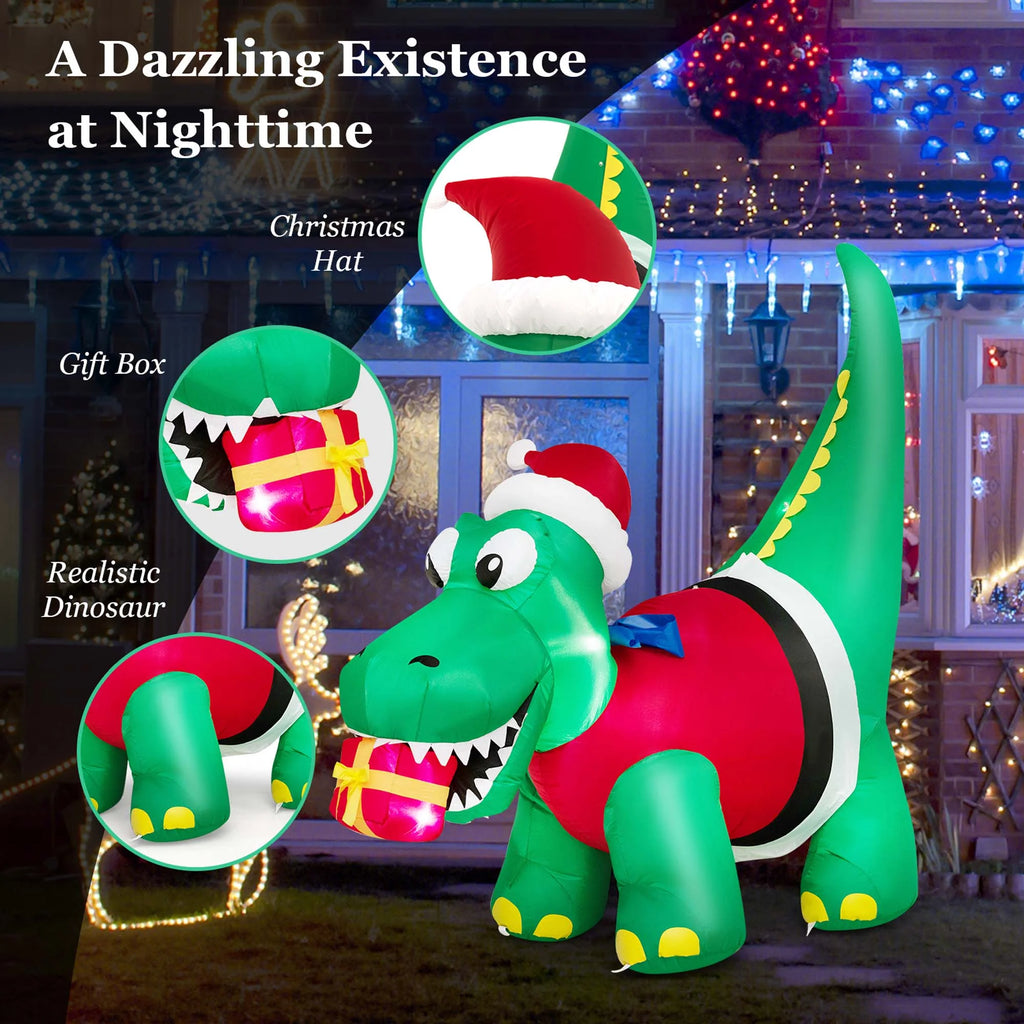 Inflatable Christmas Dinosaur with LED Lights K3240