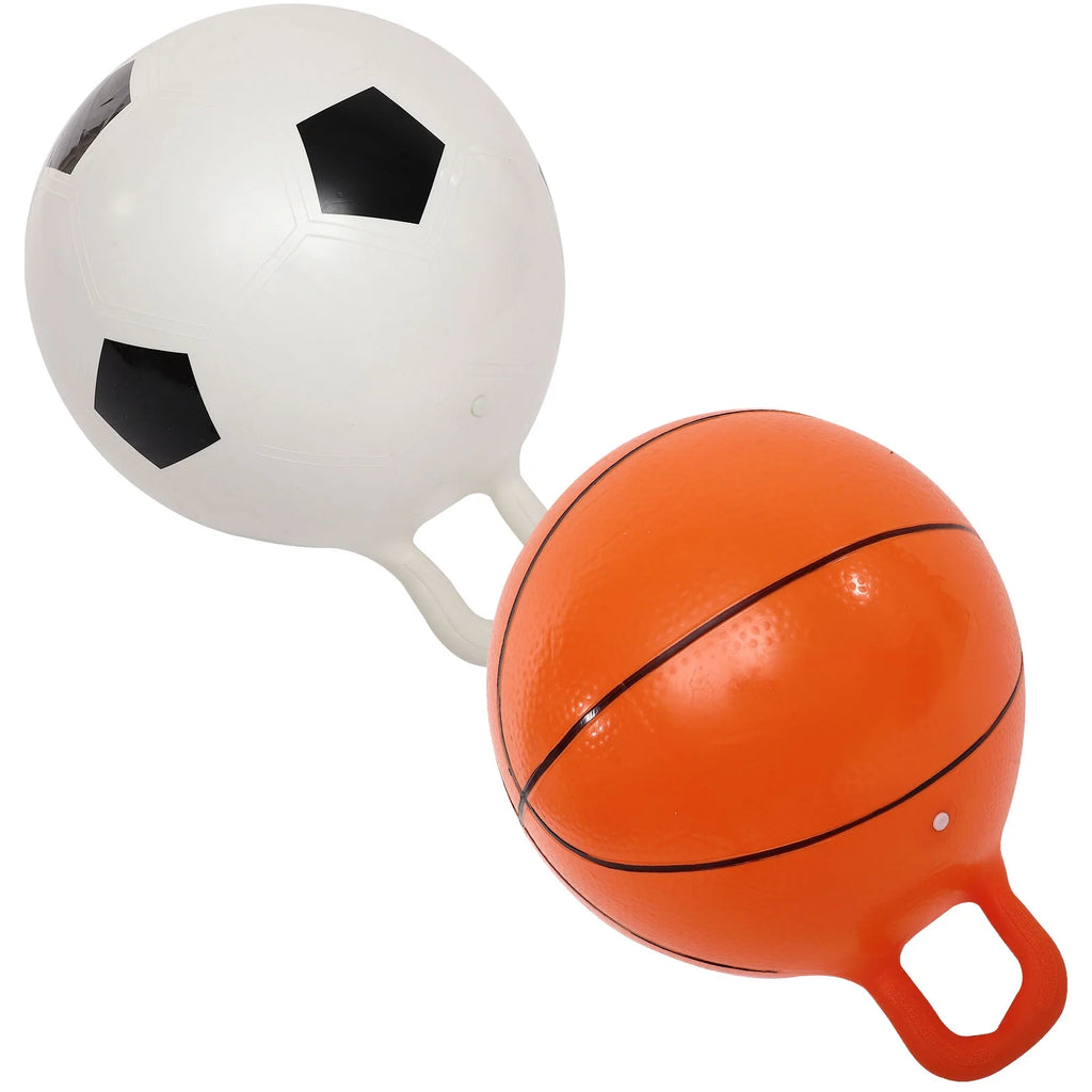 2pcs Inflatable Exercise Ball Jumping Ball Basketball Football Shape Balls Q355699