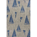 Gray Sailboat Indoor & Outdoor Area Rug W384347