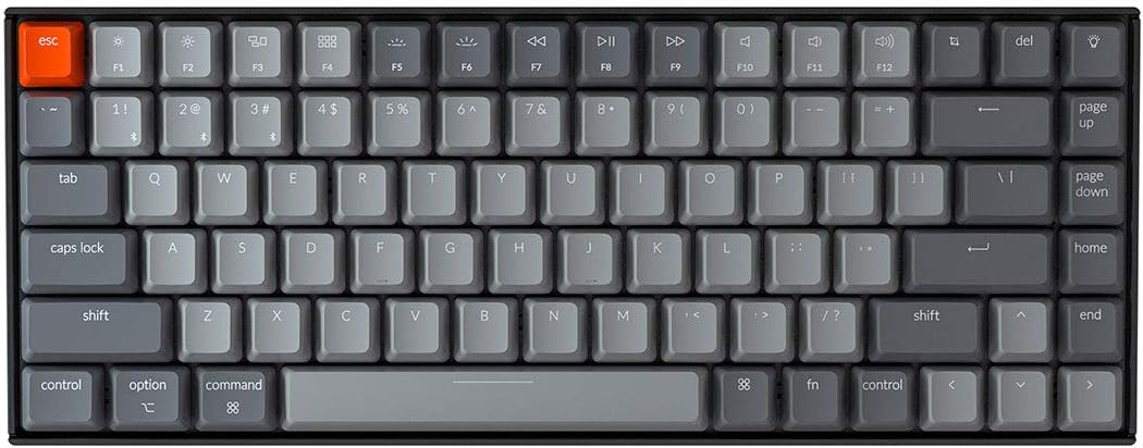 75% Layout RGB Bluetooth Wireless Mechanical Keyboard with Gateron G Pro Red Switch, Compact 84 Key USB Wired Gaming Keyboard R75910