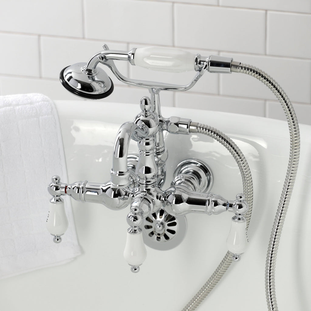 Polished Brass Clawfoot Tub Faucet with Hand Shower X45161