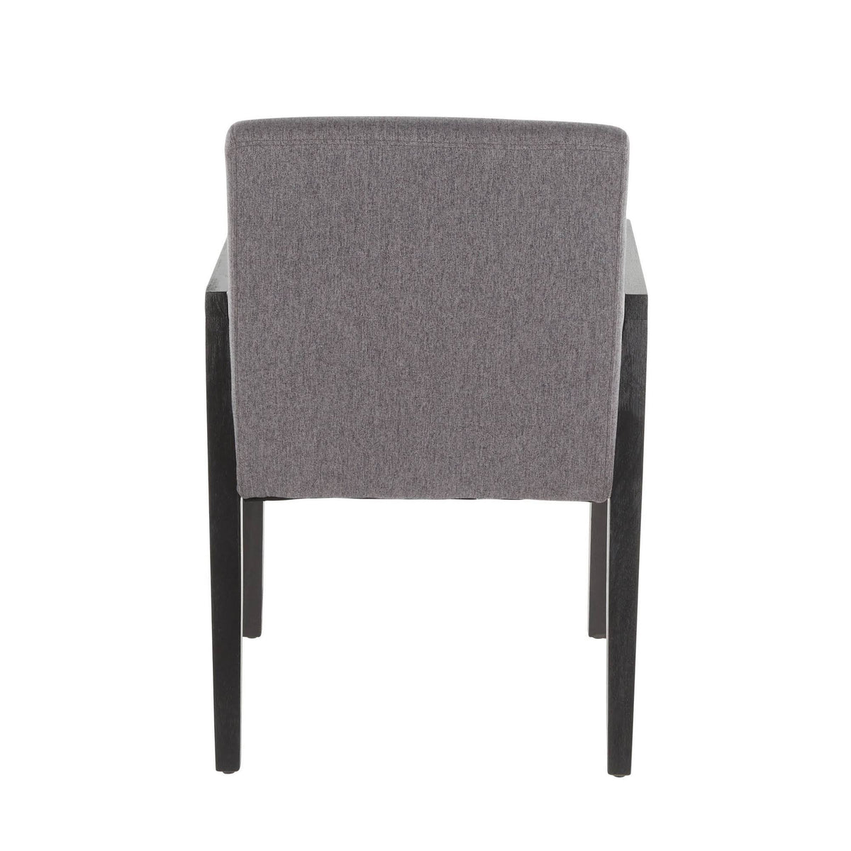 Grey Fabric and Black Wood Arm Chair (Set of 2) A350