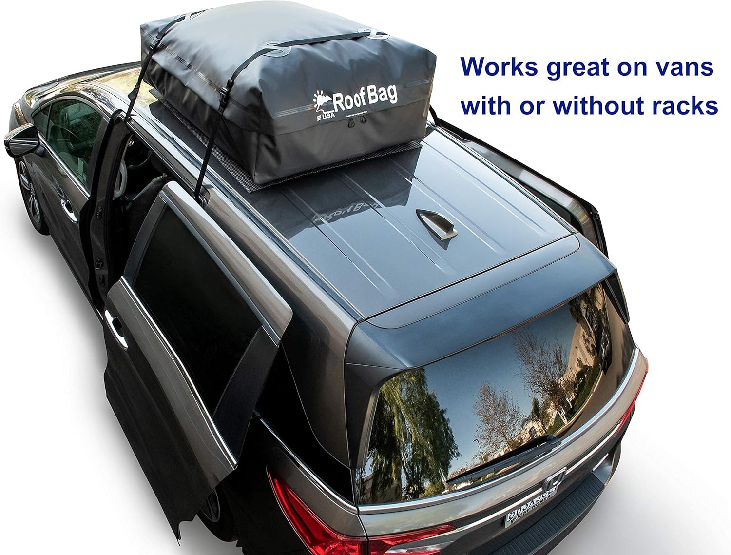 11 Cubic Feet Waterproof Rooftop Cargo Carrier with Straps and Storage Bag N53931