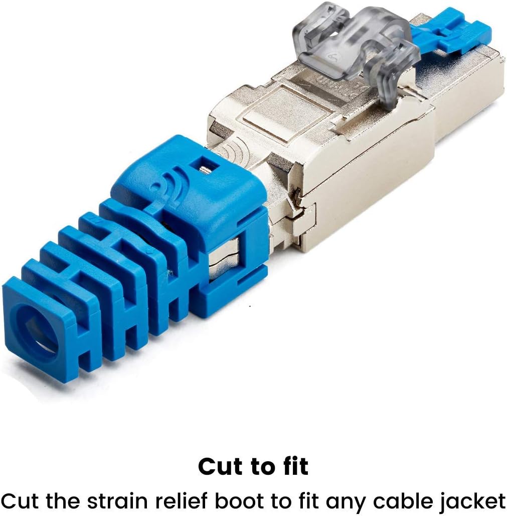 Cat6A Shielded Modular RJ45 Male Plug, 6 Pack Z614