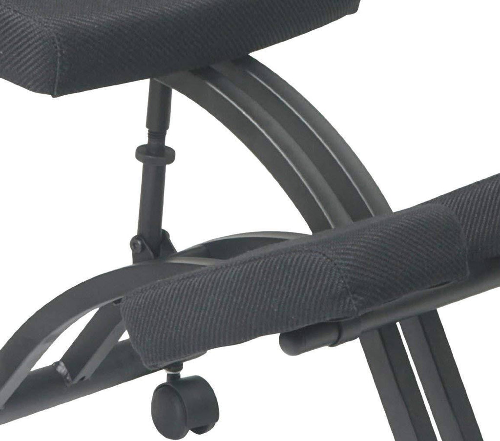 Black Memory Foam Knee Chair with Casters R782655