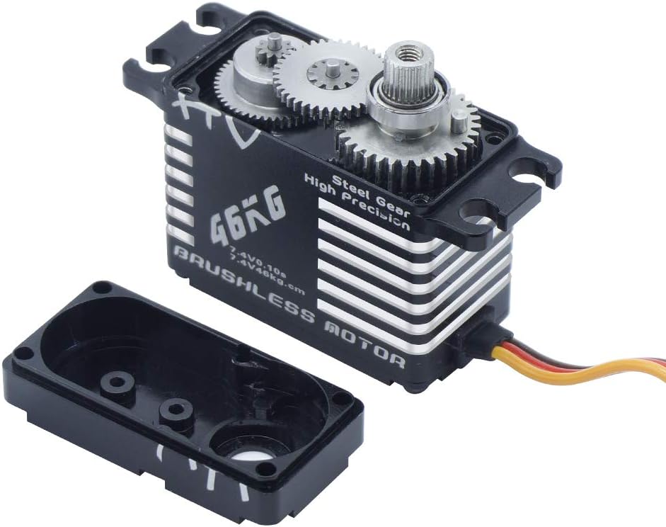 46kg Brushless High Precision Steel Gear Full CNC Digital Servo Motor Pack of 2 V140766