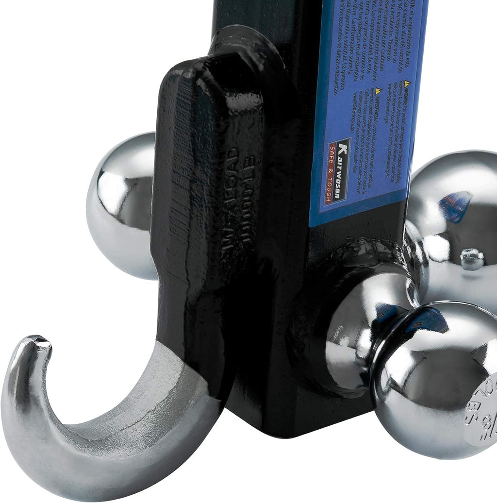 Tri Ball Mount with Hook, Chrome Pack of 2 S386