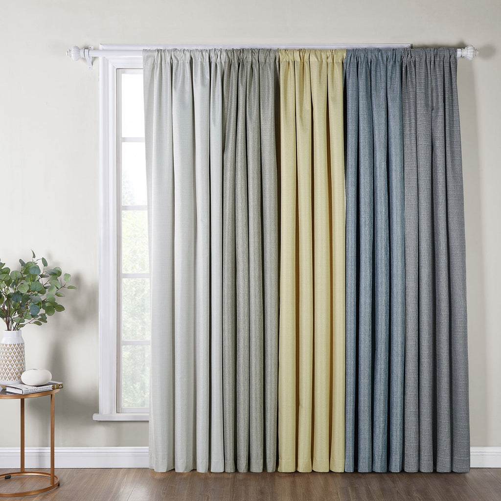 Textured Blackout Curtains 2 Pack Panel Set, Gray, 40"x84" F405