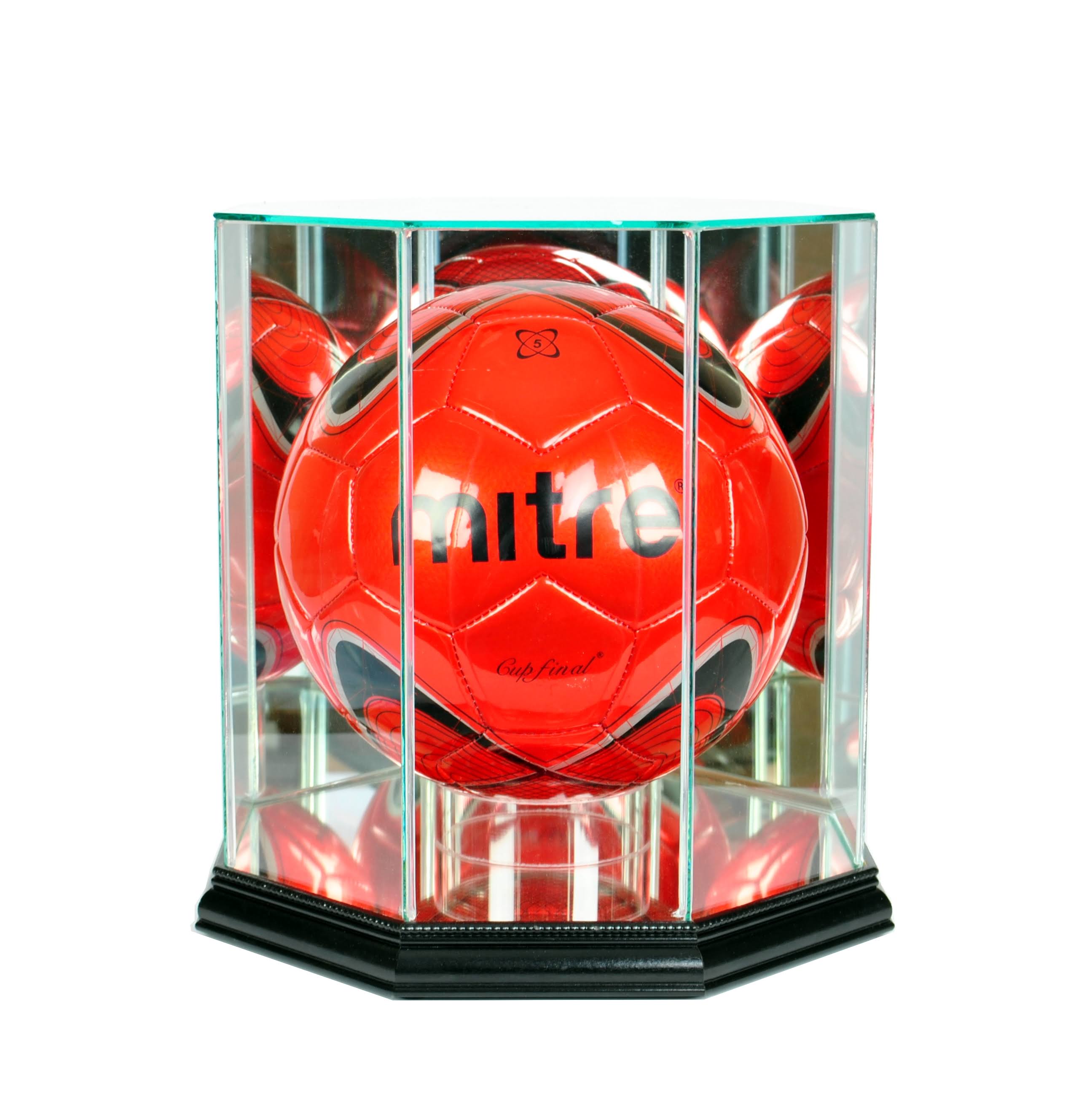 Black Octagon Soccer Ball Display Case R4893
