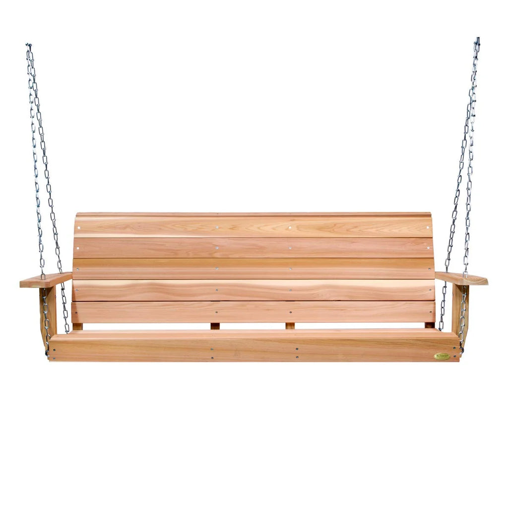 Natural Cedar Wooden Porch Swing J62428