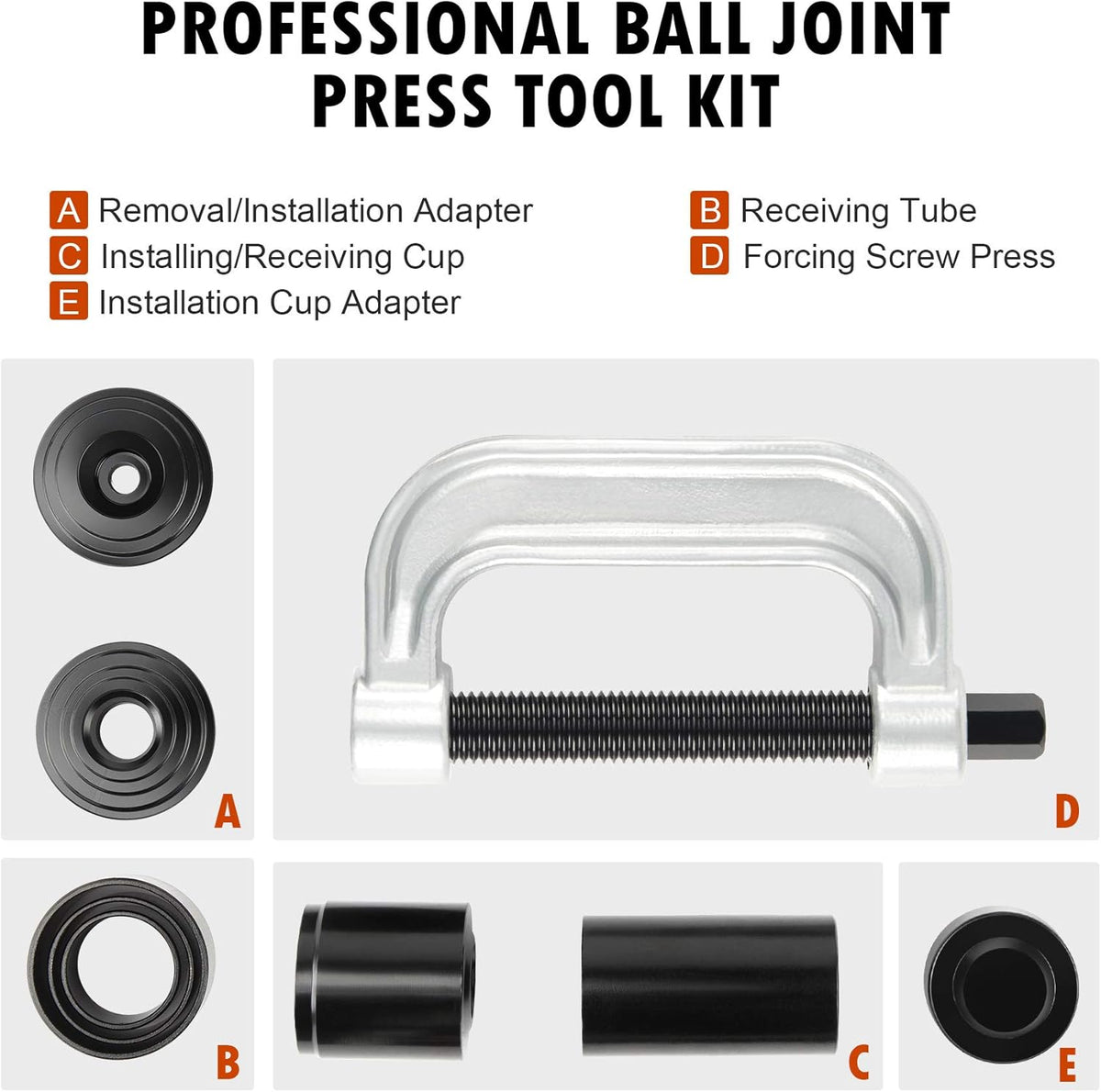 Ball Joint Press & U Joint Removal Tool Kit with 4wd Adapters, Pack of 2 L5771