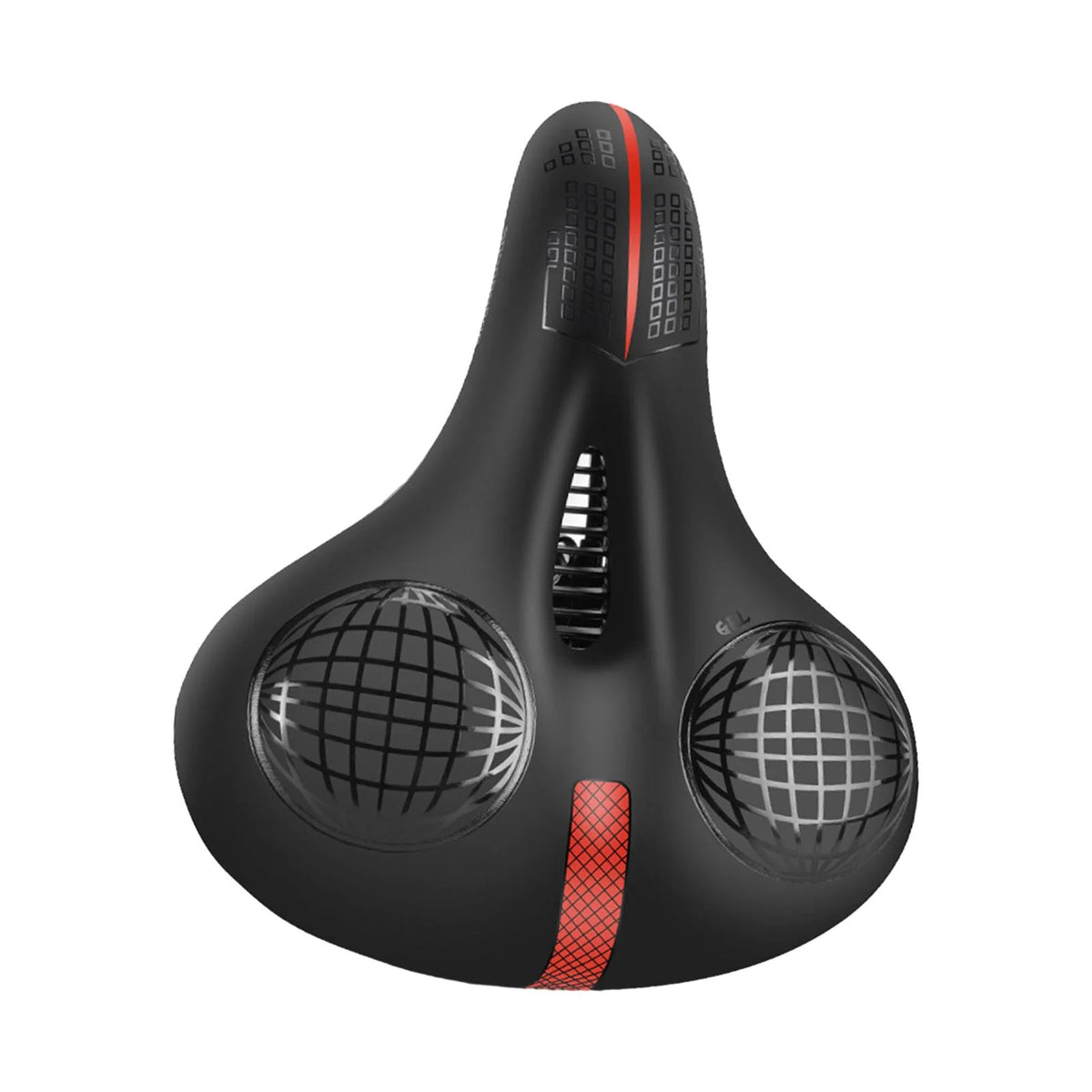 Black and Red Padded Bike Seat Cushion M149733