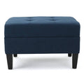 Blue and Brown Rectangle Ottoman R1002