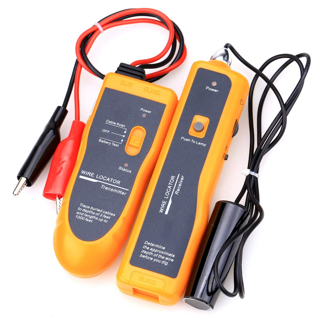 Cable Wire Locator Metal Pipes Electrical Wires Coax Cable Tester with Earphone Pack of 2 J333796