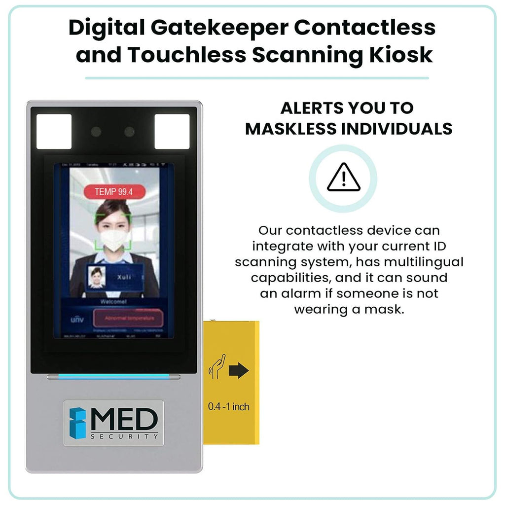 Contactless Scanning Kiosk with Facial Recognition and Temperature Scanner C4465