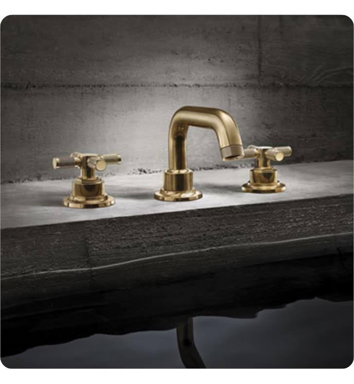 Widespread Lavatory Faucet with ZeroDrain and Knurl Handle - Antique Nickle Flat W83316