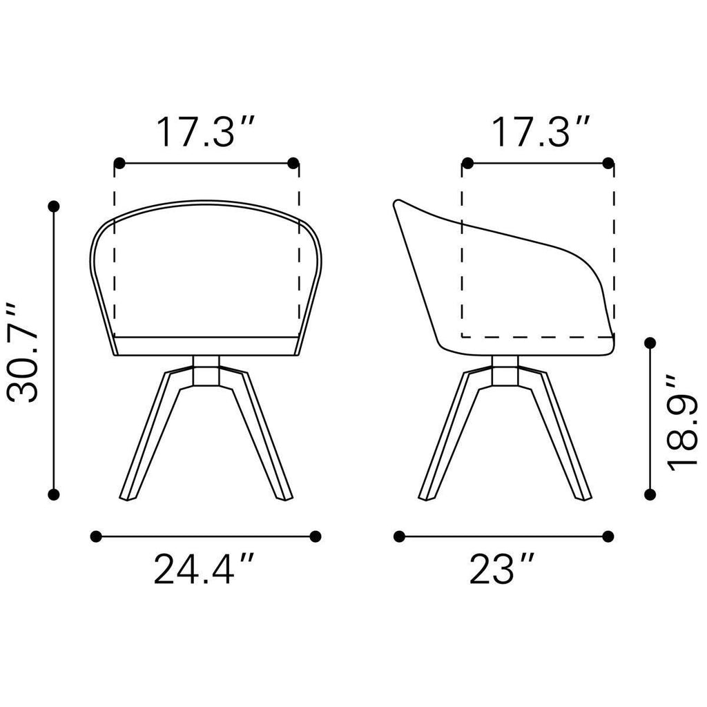 Blue & Gray Dining Chair (Set of 2) P703520