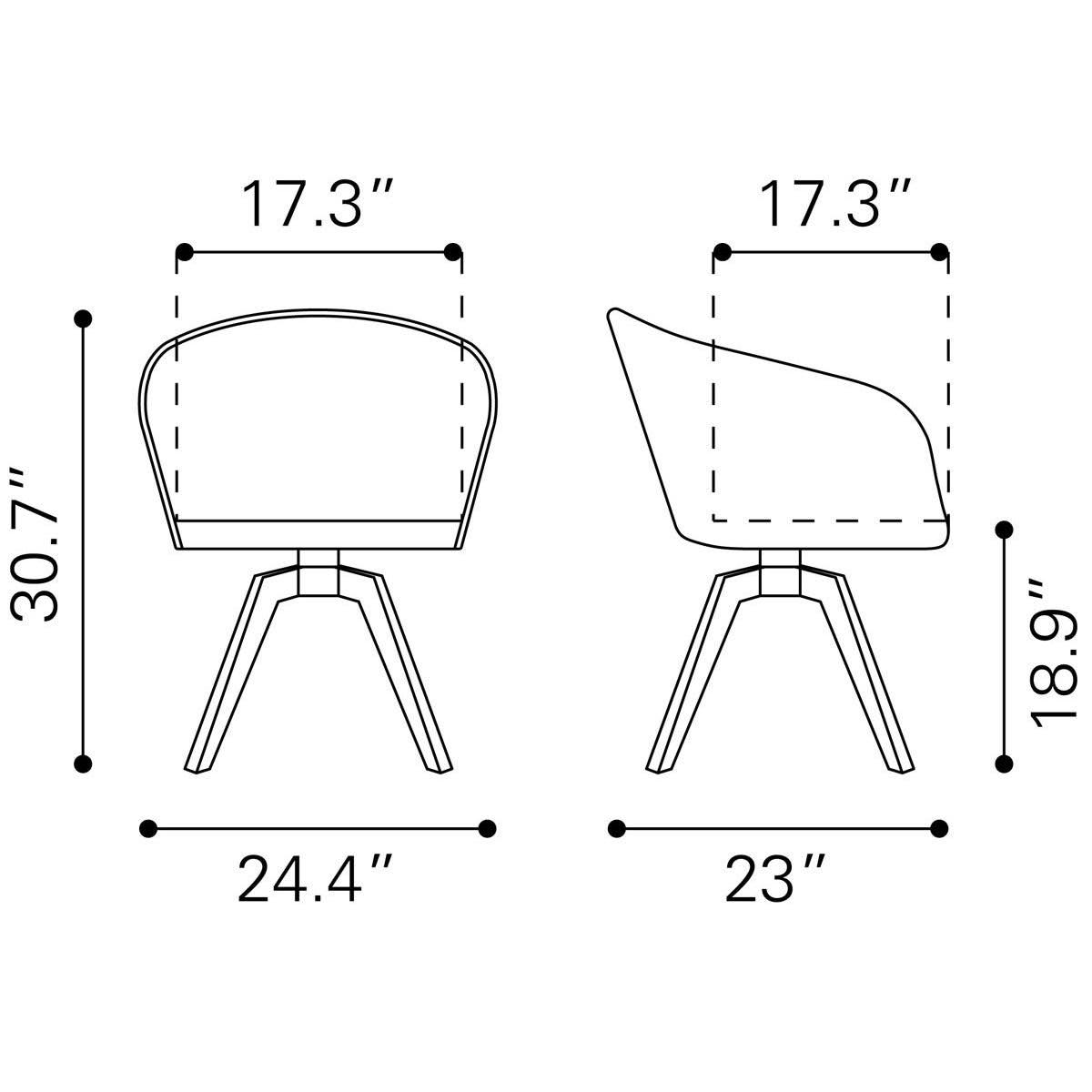 Blue & Gray Dining Chair (Set of 2) P703520
