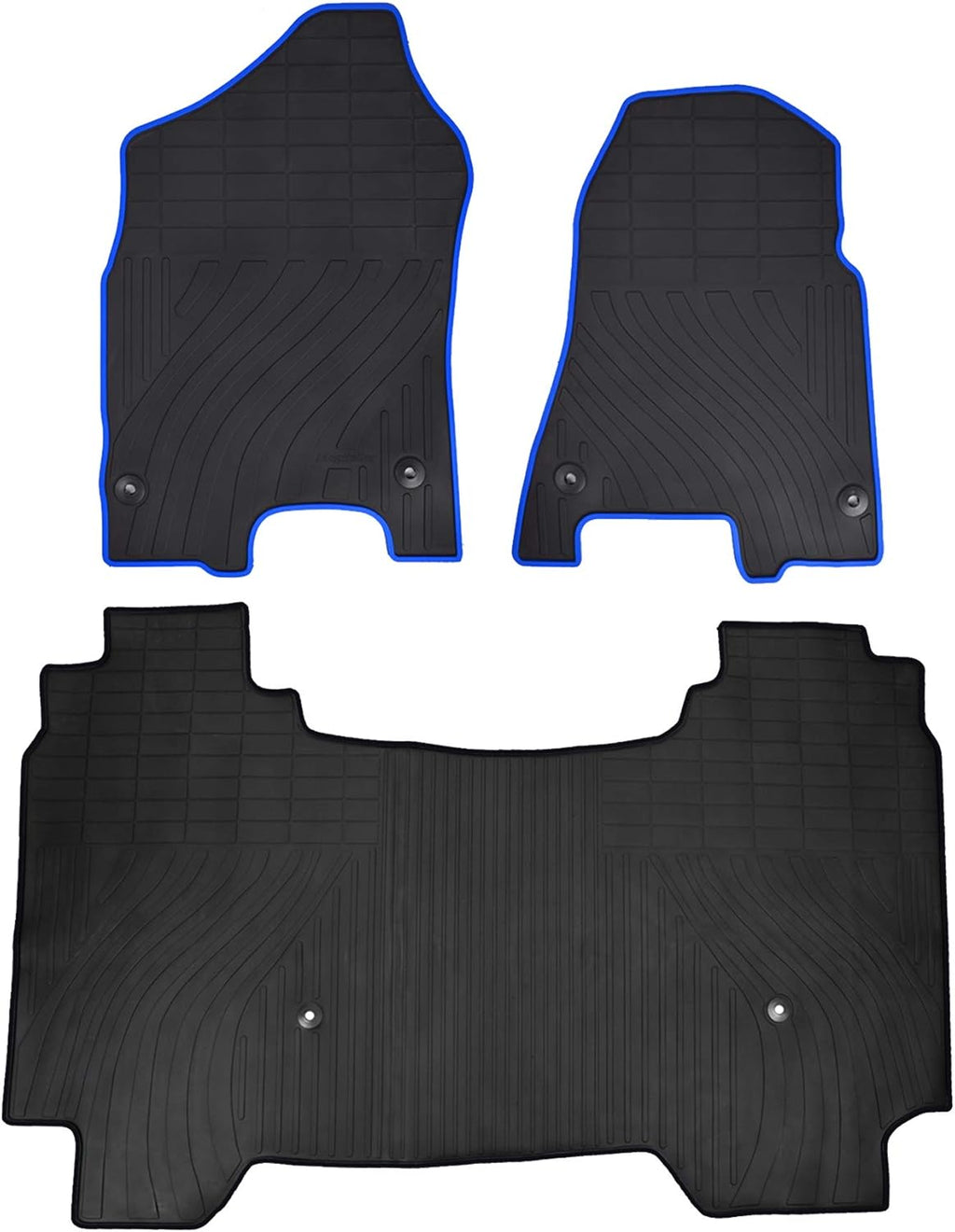 Blue Heavy Duty Rubber Car Floor Mats for Dodge Ram 1500 Crew Cab 2019 2020 2021 I3987
