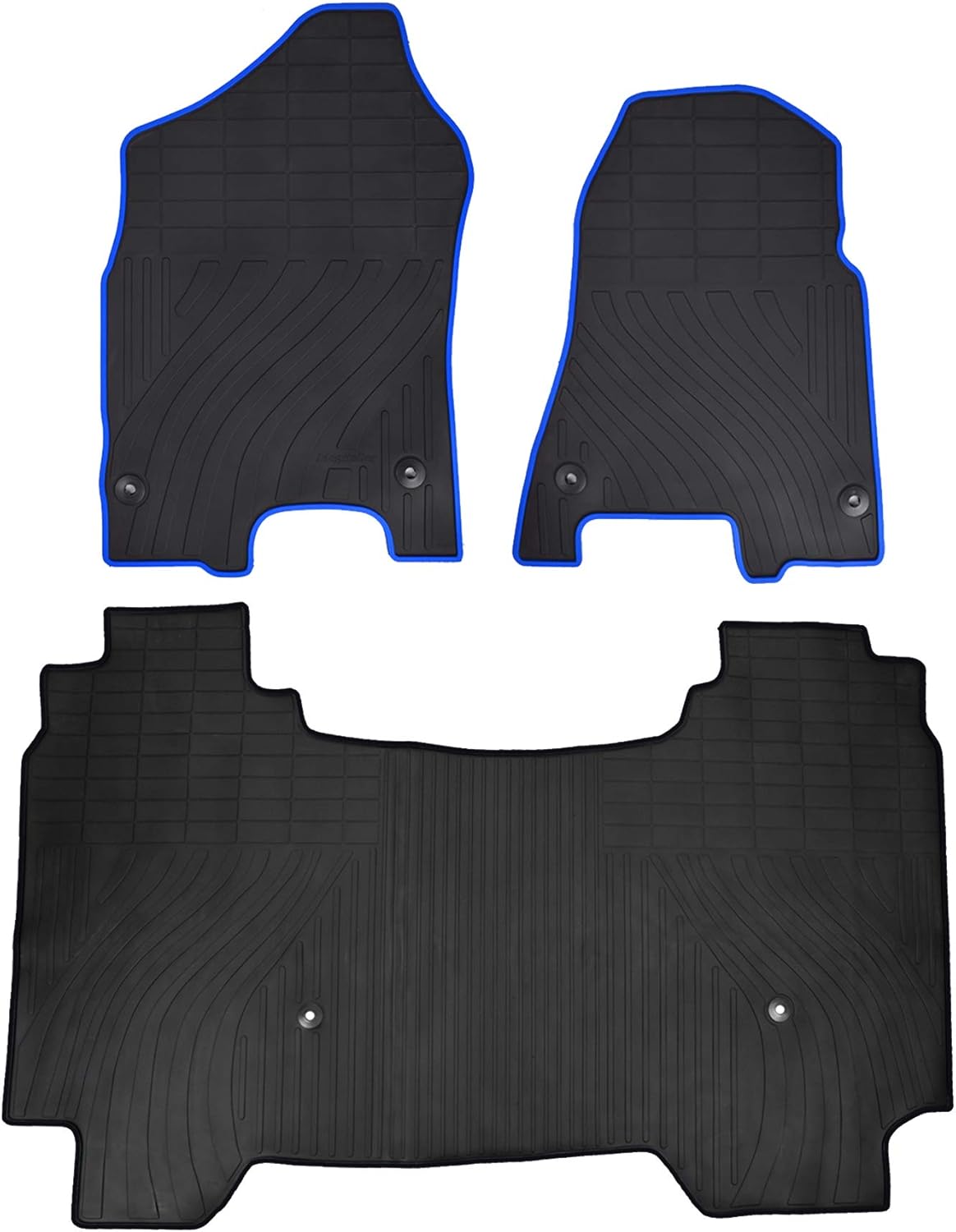 Blue Heavy Duty Rubber Car Floor Mats for Dodge Ram 1500 Crew Cab 2019 2020 2021 I3987