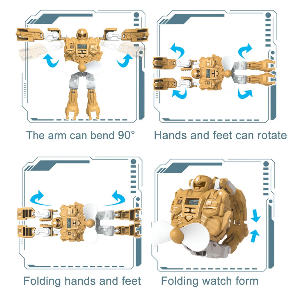 3 In 1 Deformation Robot Fan Watch Toys U15720