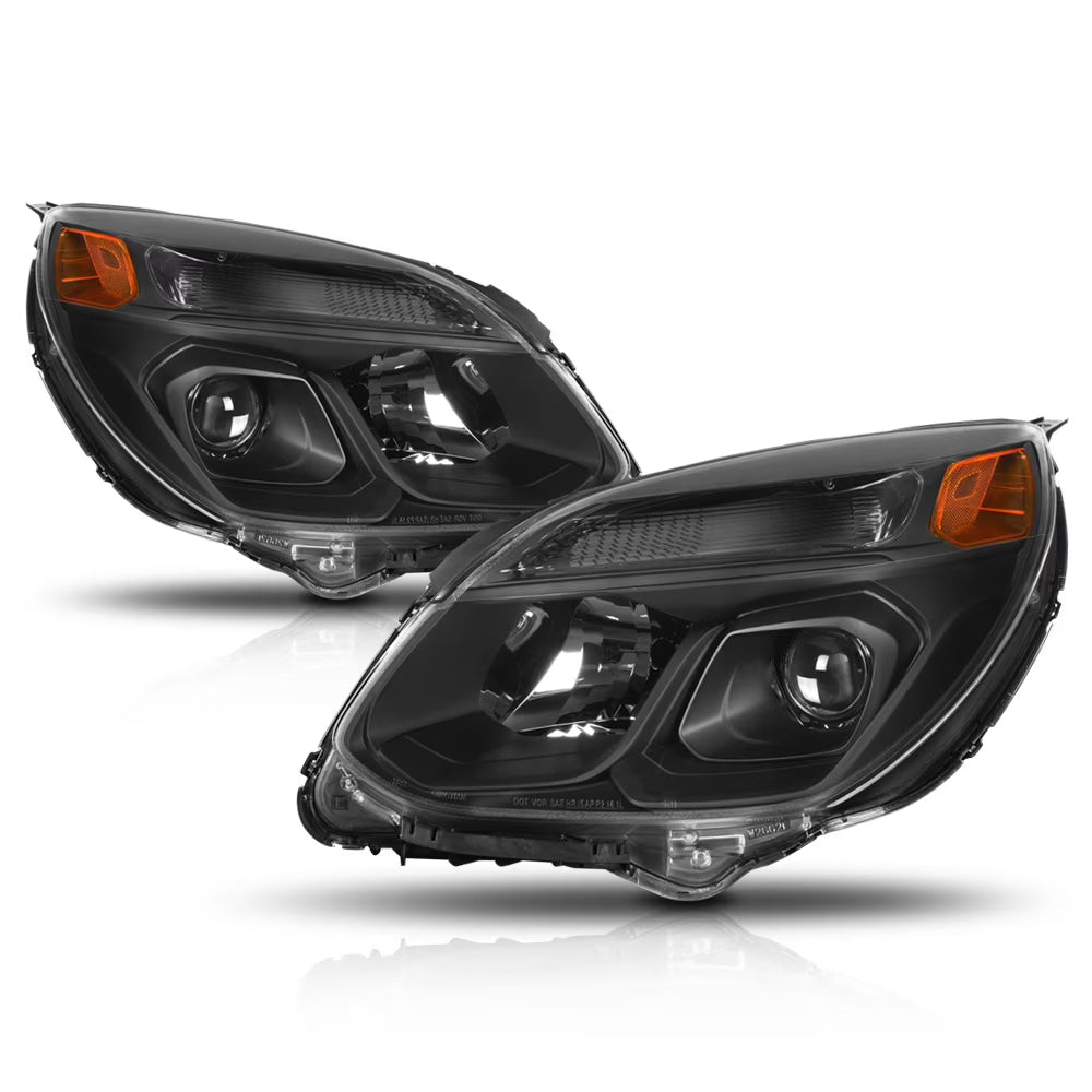 Black Housing Projector Headlight Lamp Amber Turn Signal R3114