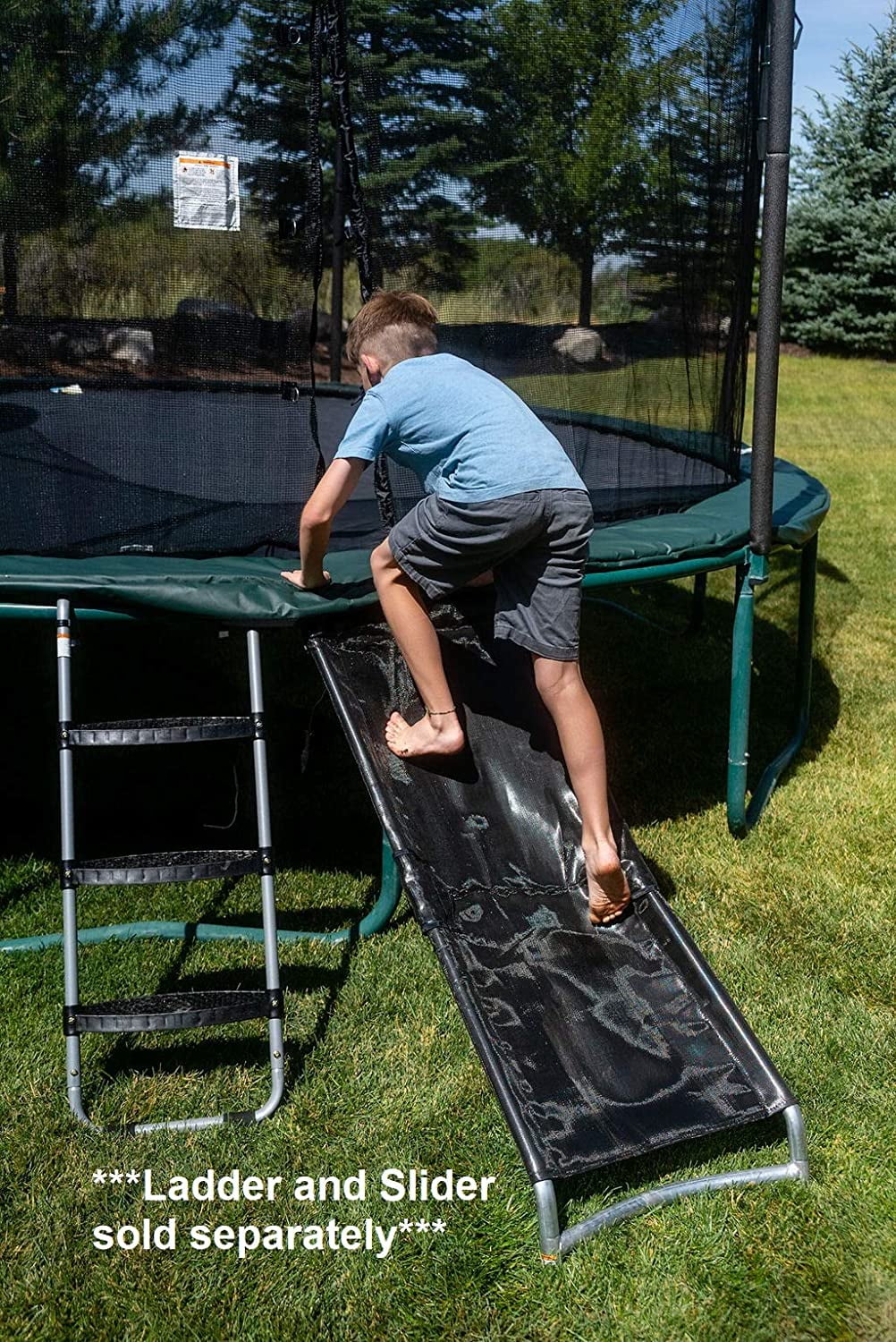 Full Size Trampoline Ladder Ramp Slide Y45935