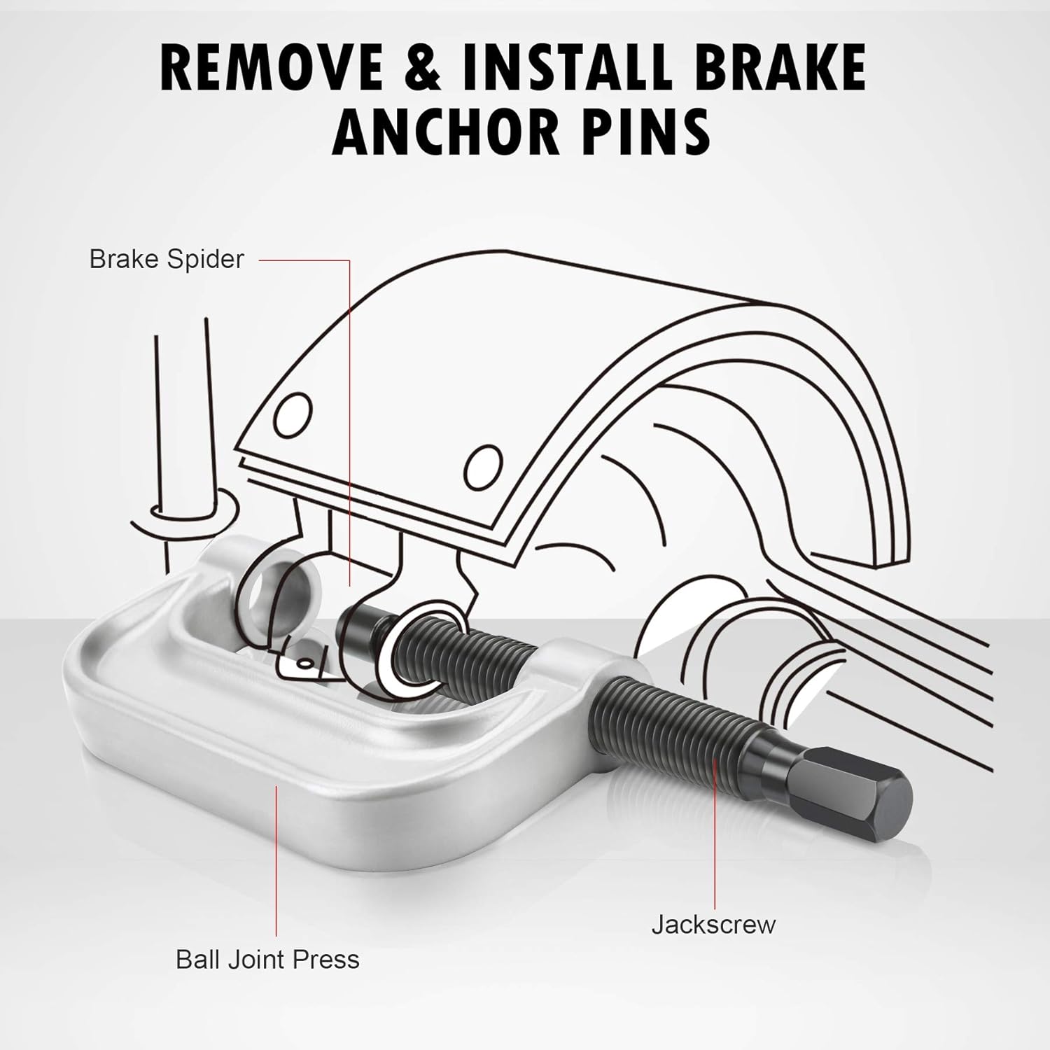 Ball Joint Press & U Joint Removal Tool Kit with 4wd Adapters, Pack of 2 L5771