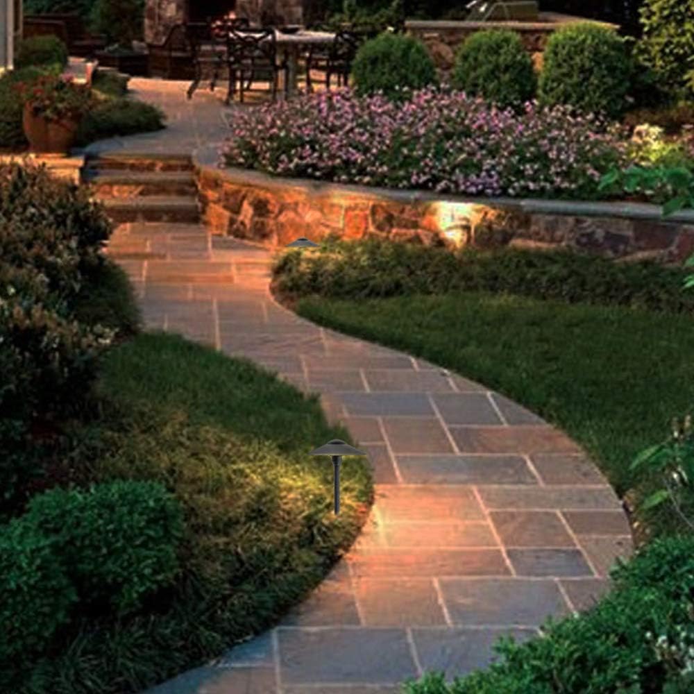 Black Cast-Aluminum Outdoor Path Light 8PK Y411717