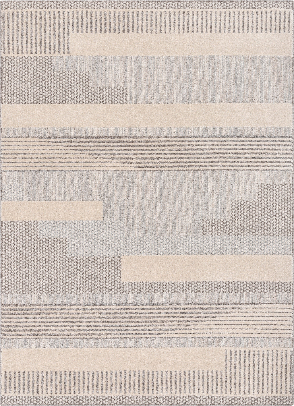 Beige Geometric Area Rug E77183