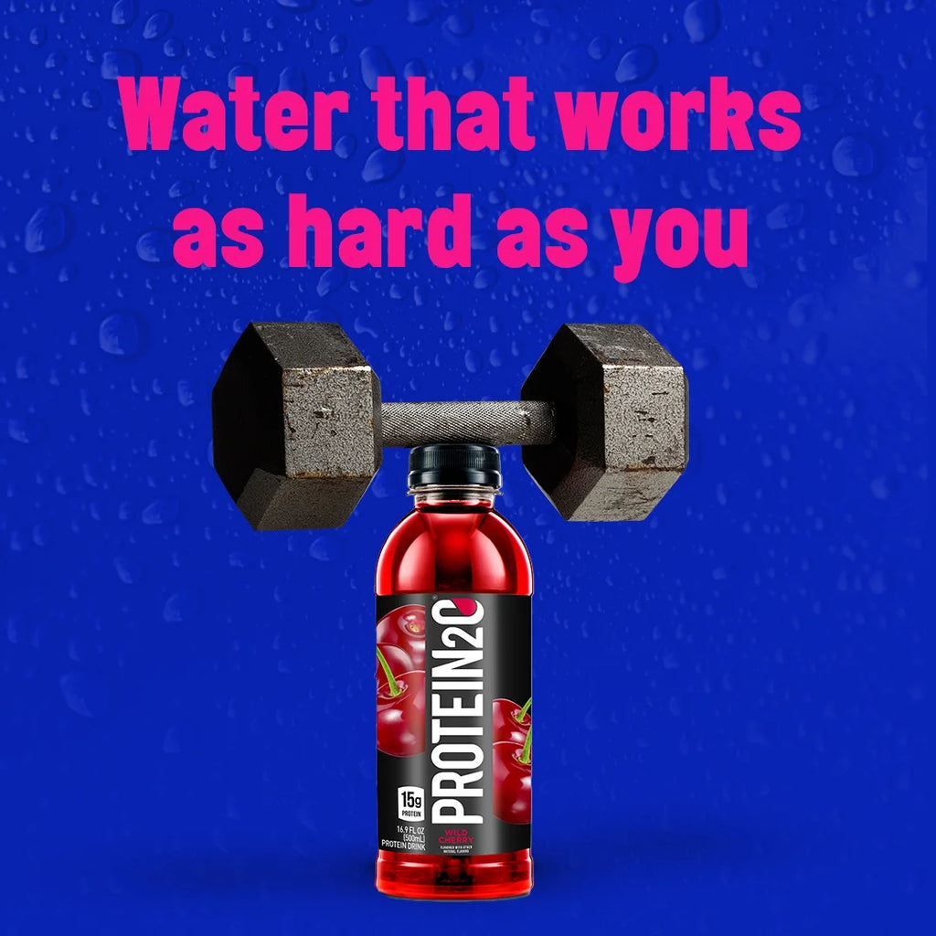 15g Whey Protein Infused Water, Wild Cherry, 16.9 oz Bottle (Pack of 12) W1302
