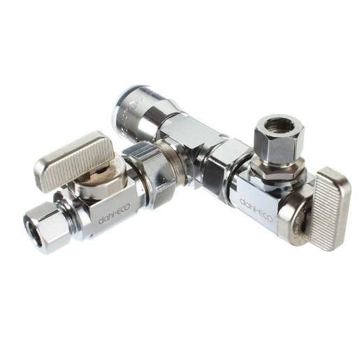 Chrome Plated Brass 1/4-Turn Dual Shut-Off Valve C9871