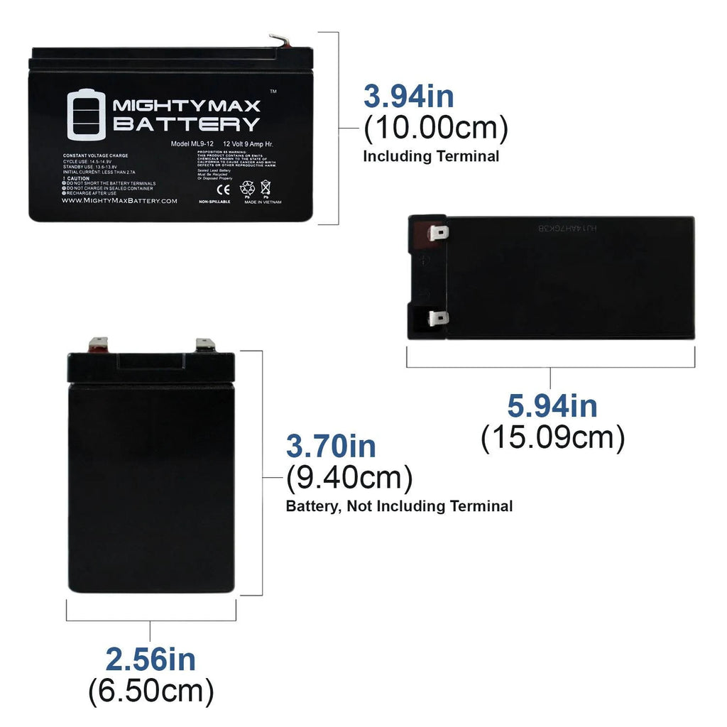 12V 9Ah Battery 6 Pack E484