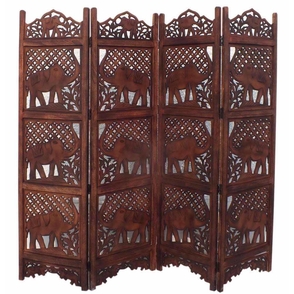 Carved Wood Room Divider L297962