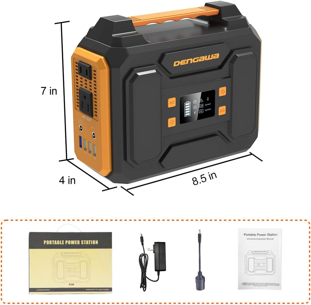 Portable Power Station 250Wh with 110V/250W Pure Sine Wave AC Output D830