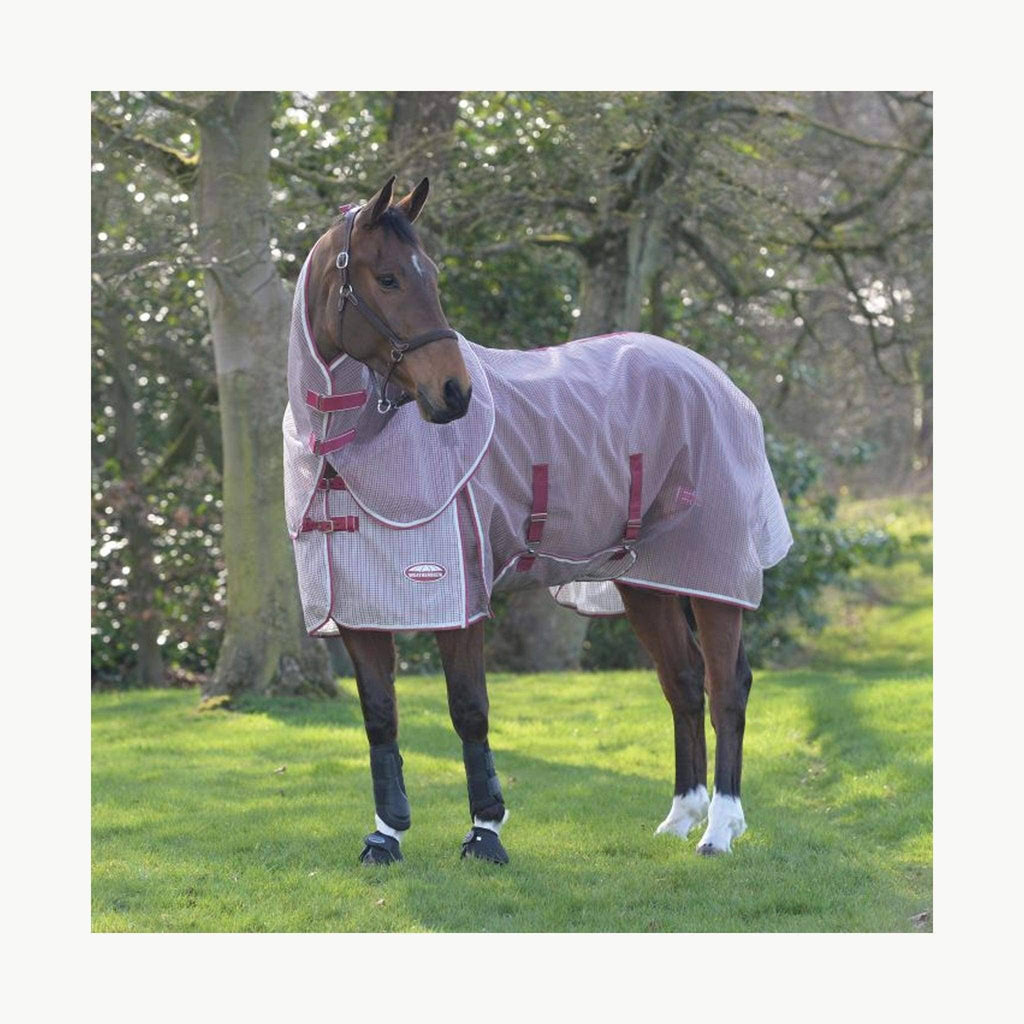 White/Blue Ripshield Detach-A-Neck Fly Sheet B51347