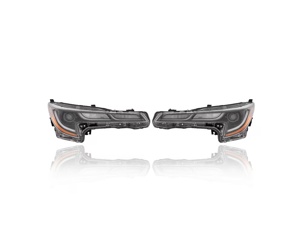 LED Black Headlight Assembly Pair for Toyota Corolla Sedan W2356
