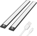 3 Pack LED Under Cabinet Lights Wireless Motion Sensor Rechargeable Cabinet Lights 6000K Black L362991