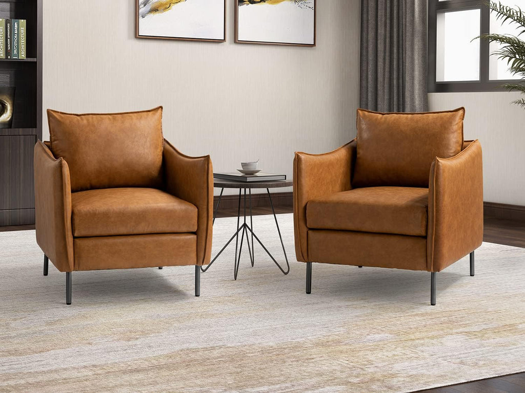 Camel Vintage Armchair Set Of 2 R358272