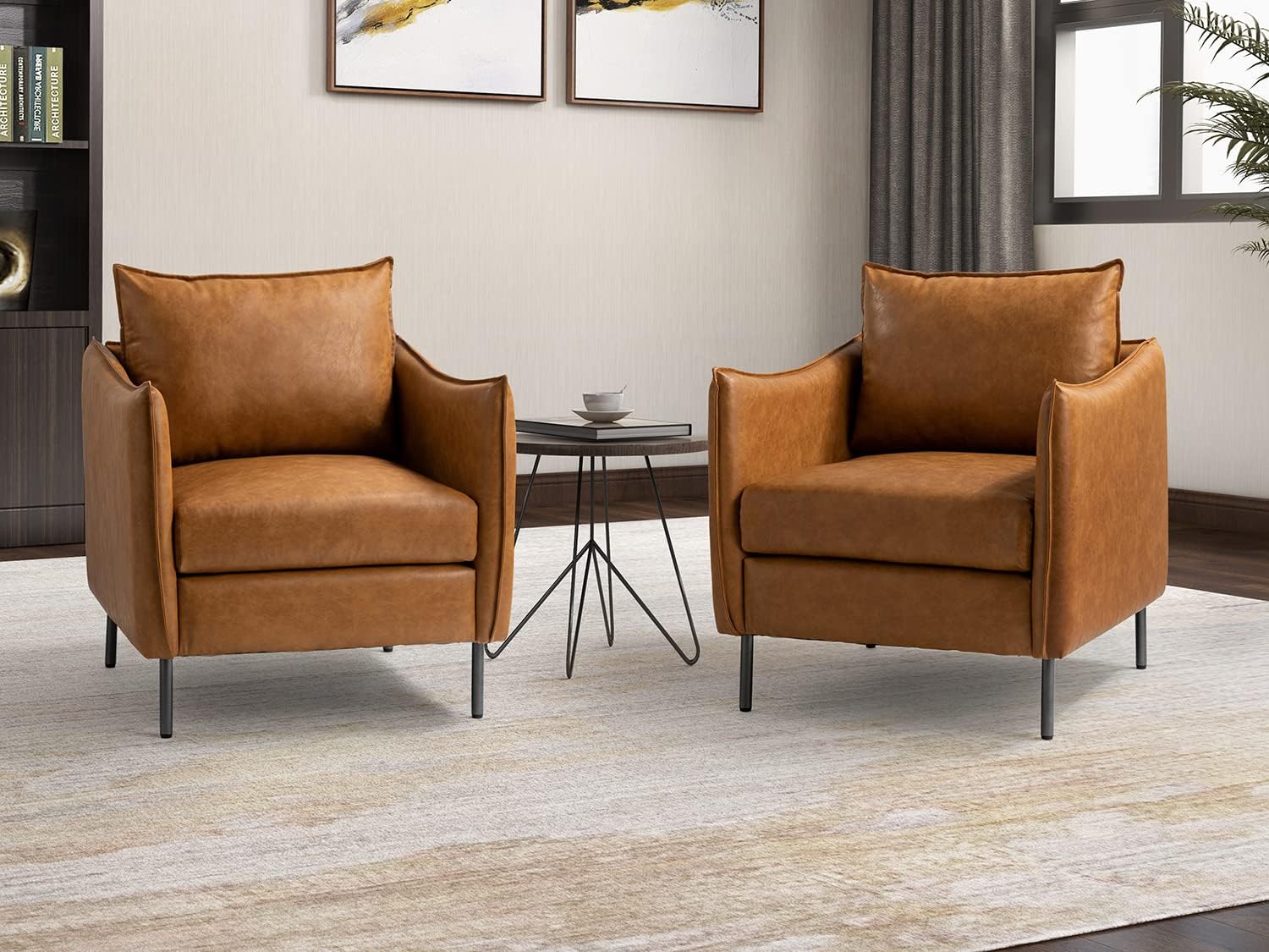 Camel Vintage Armchair Set Of 2 R358272
