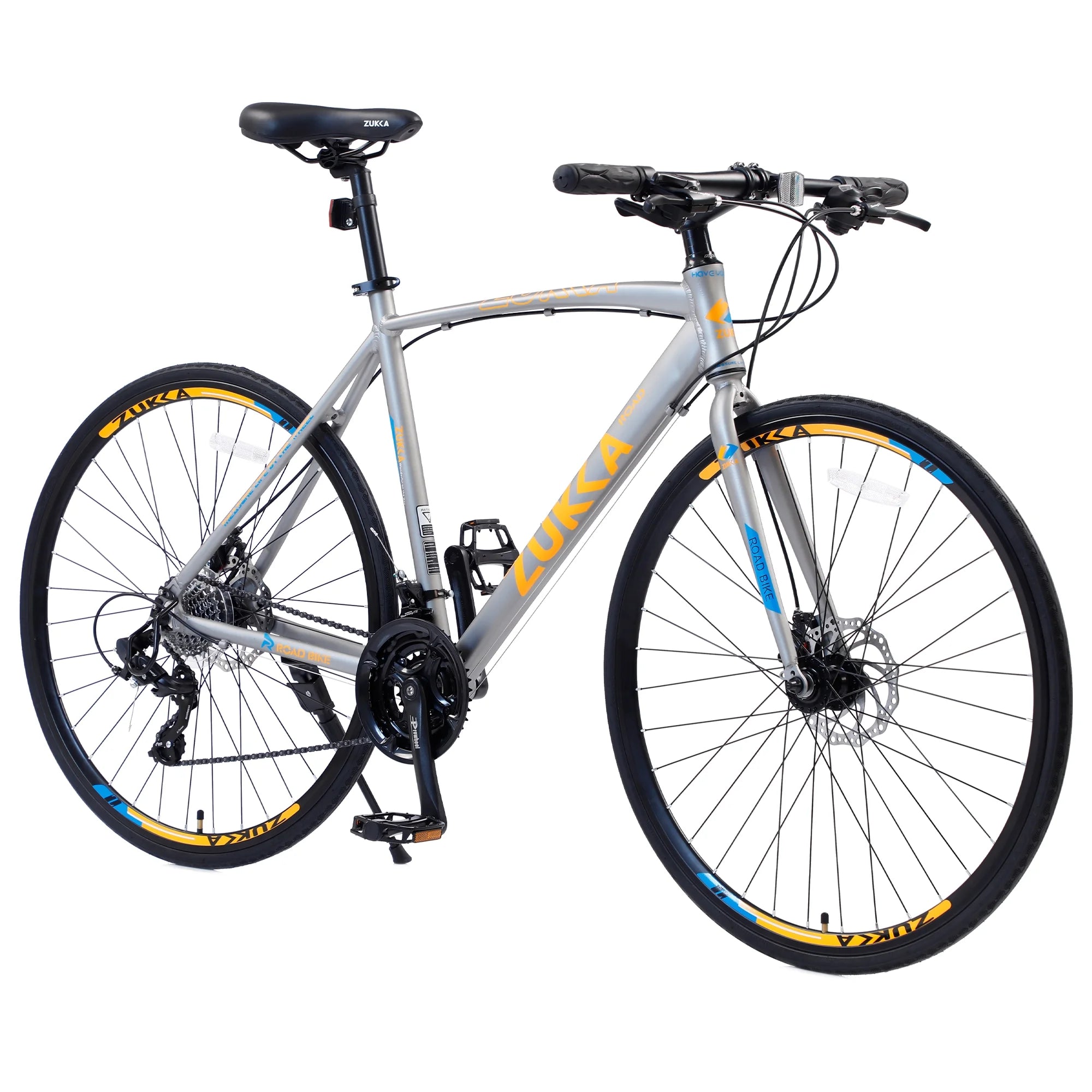 Silver 700C Hybrid Bike with Double Disc Brake V48384