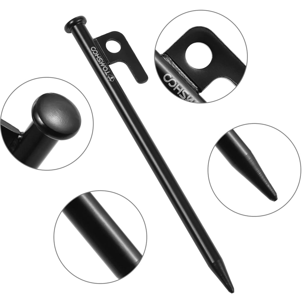 6PCS Heavy Duty Steel Tent Pegs, 8 Inch /12 Inch I312170