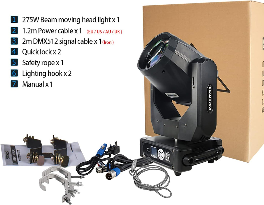 275W 10R Beam Moving Head Lighting with 2 Prisms DJ Disco Party Light J400