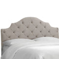 Light Grey Velvet California King Headboard H658