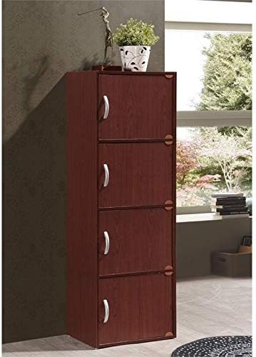 4 Shelf 4 Door Bookcase in Mahogany H312520