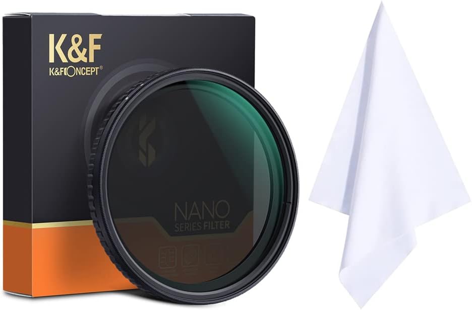 52mm Variable ND Filter ND2-ND32 with Microfiber Cleaning Cloth Pack of 2 Z85770