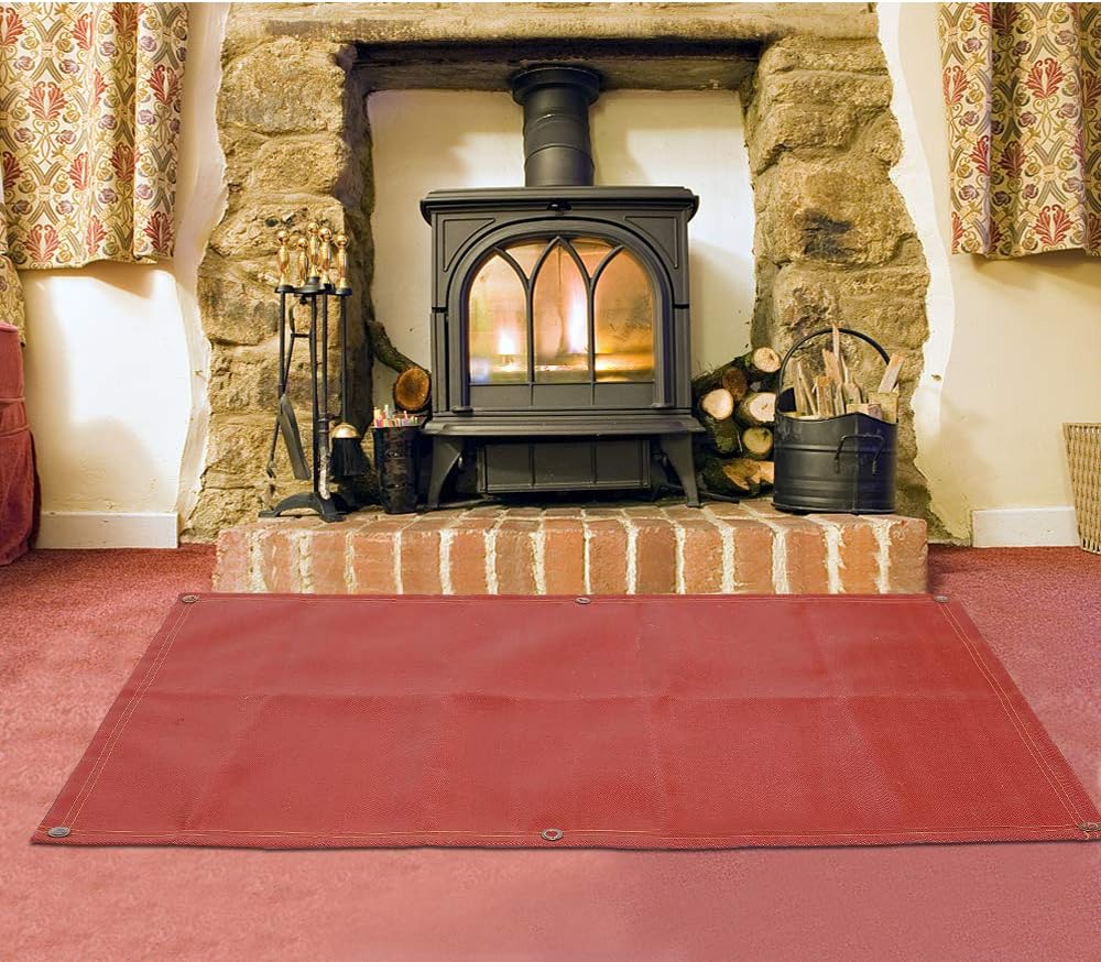 70"×58" Fireproof Silicone Fire Pit Mat L3784