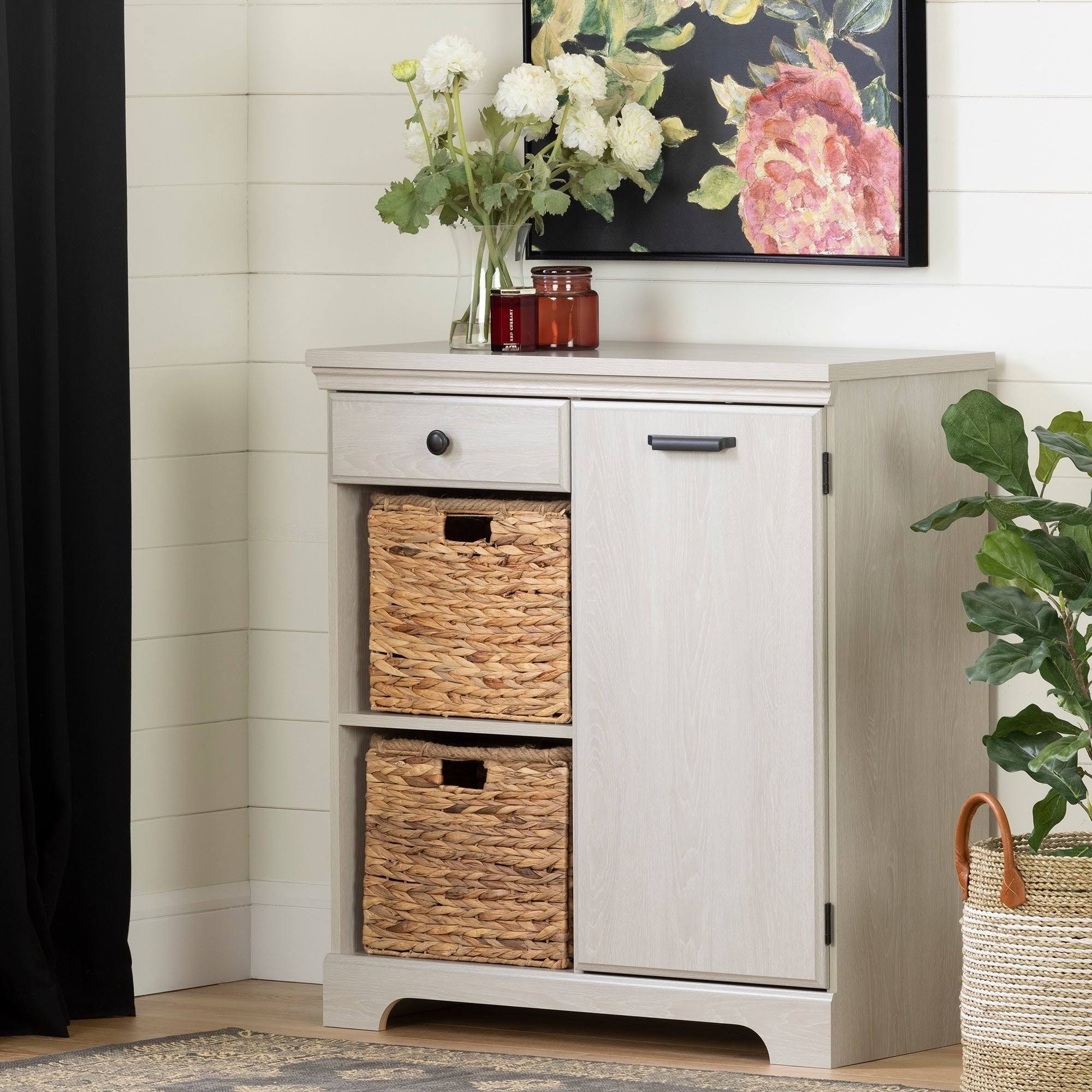 1 Door Storage Cabinet Gray Maple Q976